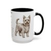 15oz Yorkshire Terrier Mug, Black, right side view