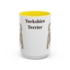 15oz Yorkshire Terrier Mug, Yellow, front view