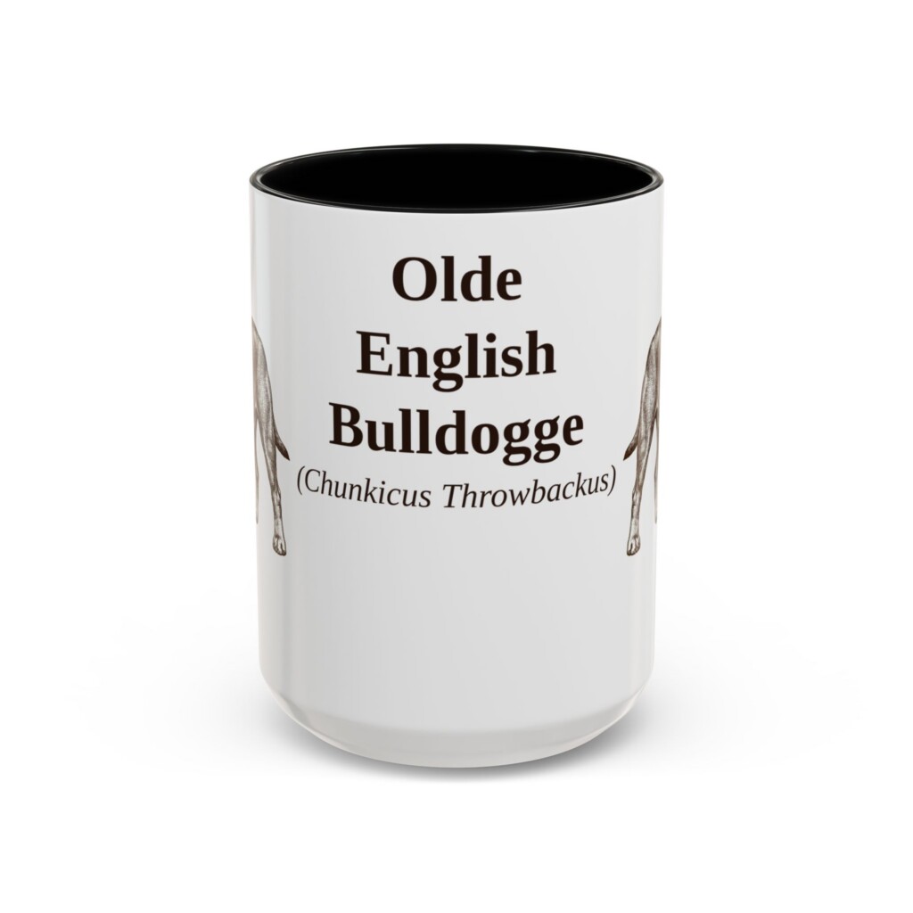 15oz Olde English Bulldogge Latin Mug, Vintage Dog Coffee Mug, Dog Lover Gift