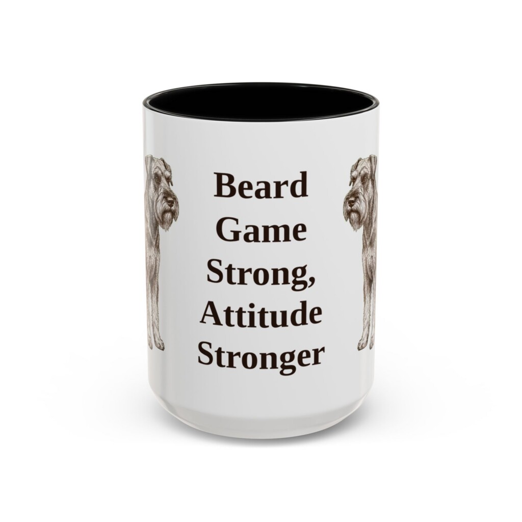 15oz Funny Standard Schnauzer Mug, Vintage Dog Coffee Mug, Dog Lover Gift