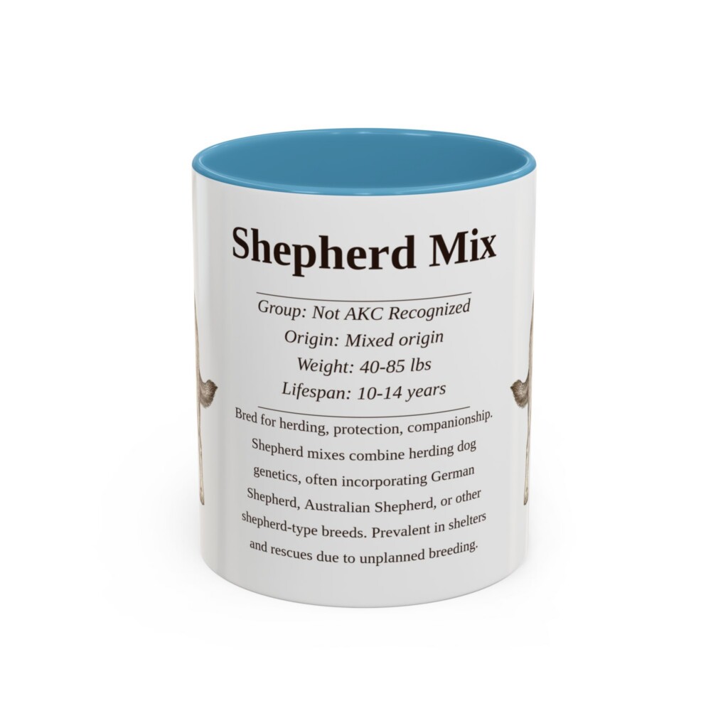 11oz Shepherd Mix Mug, Orange, front view