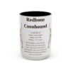 15oz Redbone Coonhound Mug, Illustrated Dog Breed Facts Coffee Mug, Vintage Dog Keepsake Gift