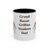 11oz Grand Basset Griffon Vendeen Dog Dad Mug, Vintage Sketch Coffee Mug, Dog Dad Gift