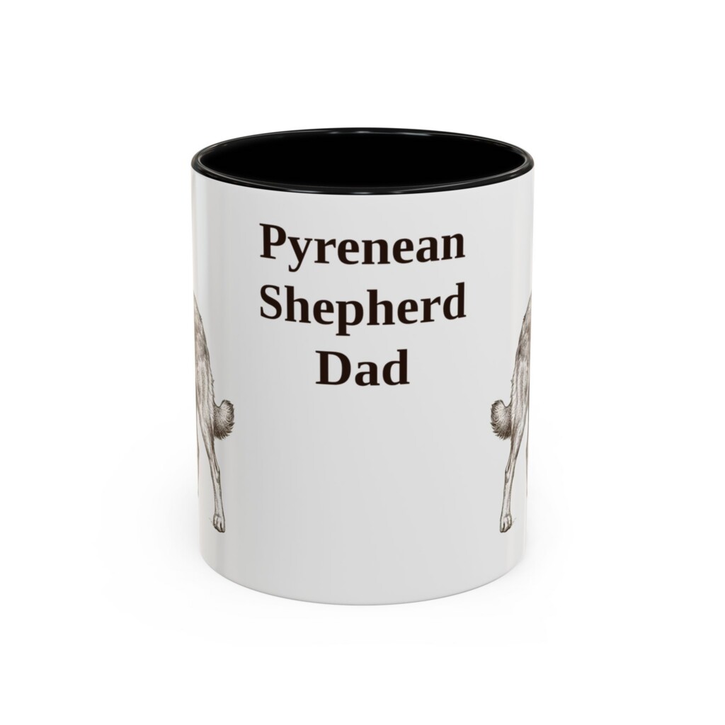 16092036836952286864_2048.jpeg 11oz Pyrenean Shepherd Dog Dad Mug, Vintage Sketch Coffee Mug, Dog Dad Gift