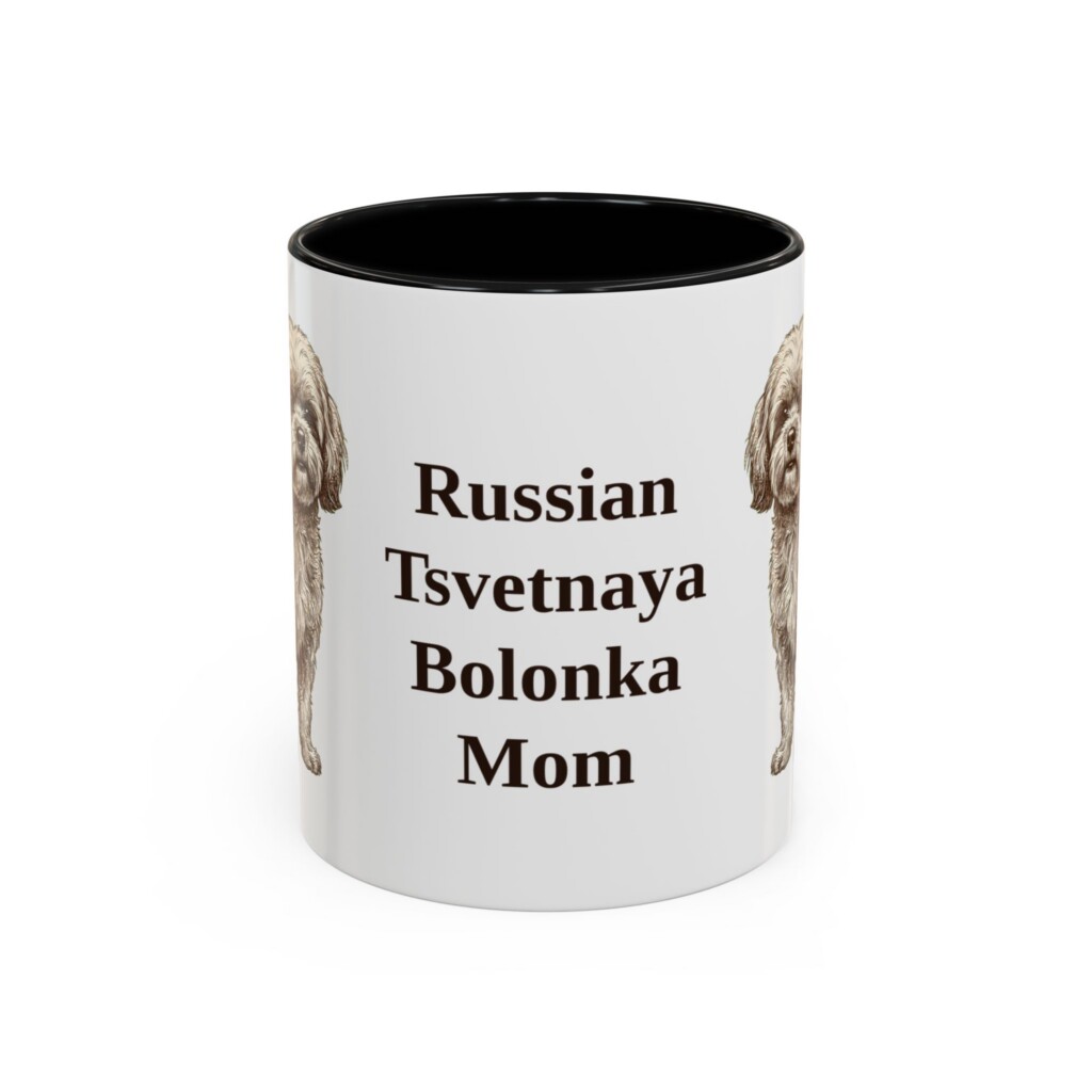 16103806156052422841_2048.jpeg 11oz Russian Tsvetnaya Bolonka Dog Mom Mug, Vintage Sketch Coffee Mug, Dog Mom Gift