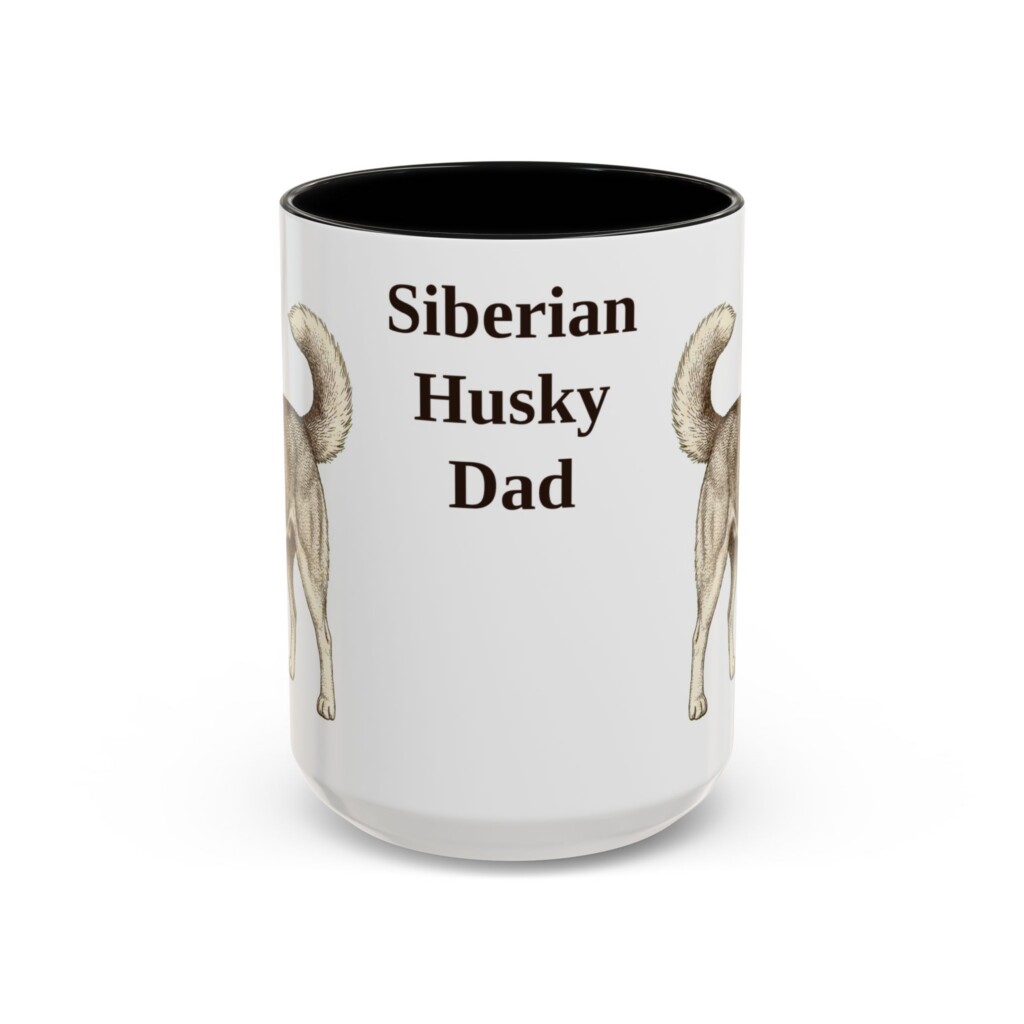 16134339808001423516_2048.jpeg 15oz Siberian Husky Dog Dad Mug, Vintage Sketch Coffee Mug, Dog Dad Gift