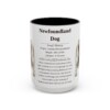 15oz Newfoundland Dog Mug, Illustrated Dog Breed Facts Coffee Mug, Vintage Dog Keepsake Gift