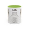 11oz Collie Mug, Light Blue, front view