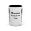 15oz Miniature Schnauzer Dog Dad Mug, Vintage Sketch Coffee Mug, Dog Dad Gift