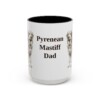 15oz Pyrenean Mastiff Dog Dad Mug, Vintage Sketch Coffee Mug, Dog Dad Gift
