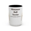 15oz Miniature Bull Terrier Latin Mug, Vintage Dog Coffee Mug, Dog Lover Gift