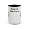 15oz Scottish Deerhound Mug, Vintage Dog Portrait Coffee Mug, Dog Lover Gift