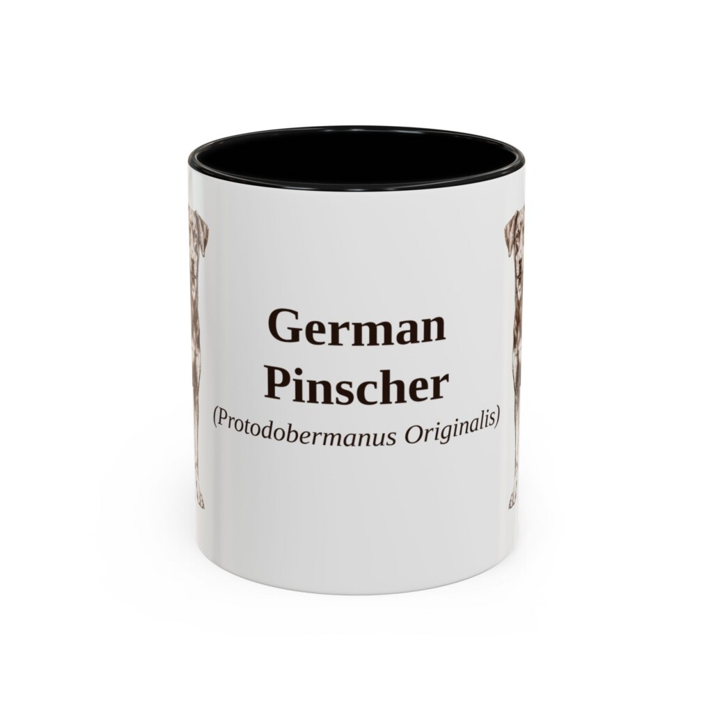 11oz German Pinscher Latin Mug, Vintage Dog Coffee Mug, Dog Lover Gift