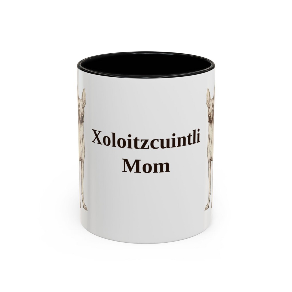 11oz Xoloitzcuintli Dog Mom Mug, Vintage Sketch Coffee Mug, Dog Mom Gift