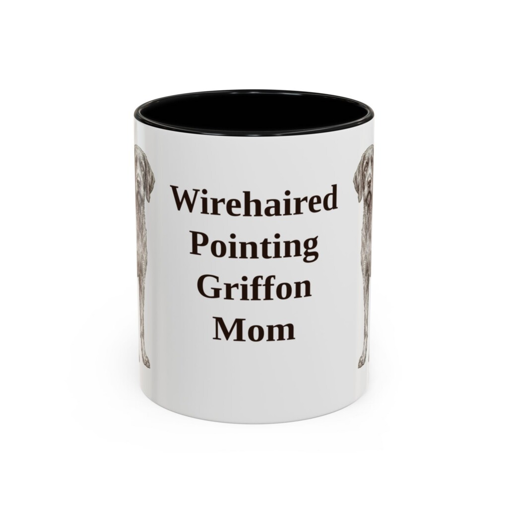 11oz Wirehaired Pointing Griffon Dog Mom Mug, Vintage Sketch Coffee Mug, Dog Mom Gift