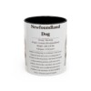 11oz Newfoundland Dog Mug, Illustrated Dog Breed Facts Coffee Mug, Vintage Dog Keepsake Gift