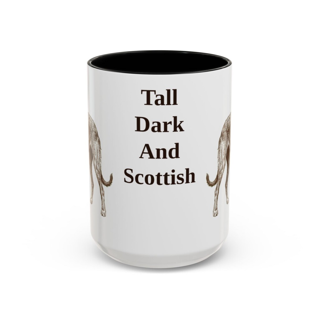 15oz Funny Scottish Deerhound Mug, Vintage Dog Coffee Mug, Dog Lover Gift