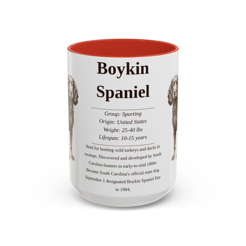 15oz Boykin Spaniel Mug, Navy, front view