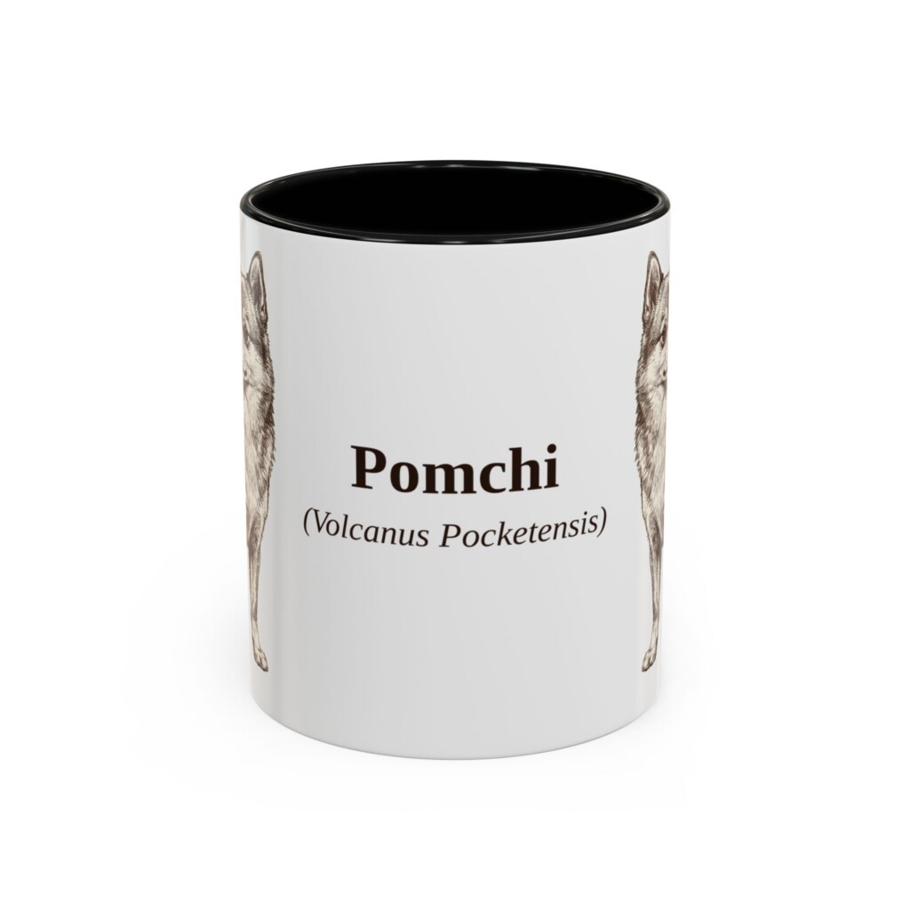 11oz Pomchi Latin Mug, Vintage Dog Coffee Mug, Dog Lover Gift