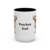 15oz Poochon Dog Dad Mug, Vintage Sketch Coffee Mug, Dog Dad Gift