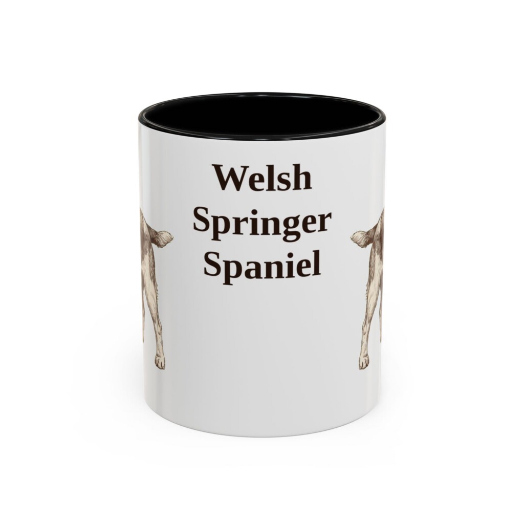 11oz Welsh Springer Spaniel Mug, Vintage Dog Portrait Coffee Mug, Dog Lover Gift