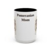 15oz Pomeranian Dog Mom Mug, Vintage Sketch Coffee Mug, Dog Mom Gift