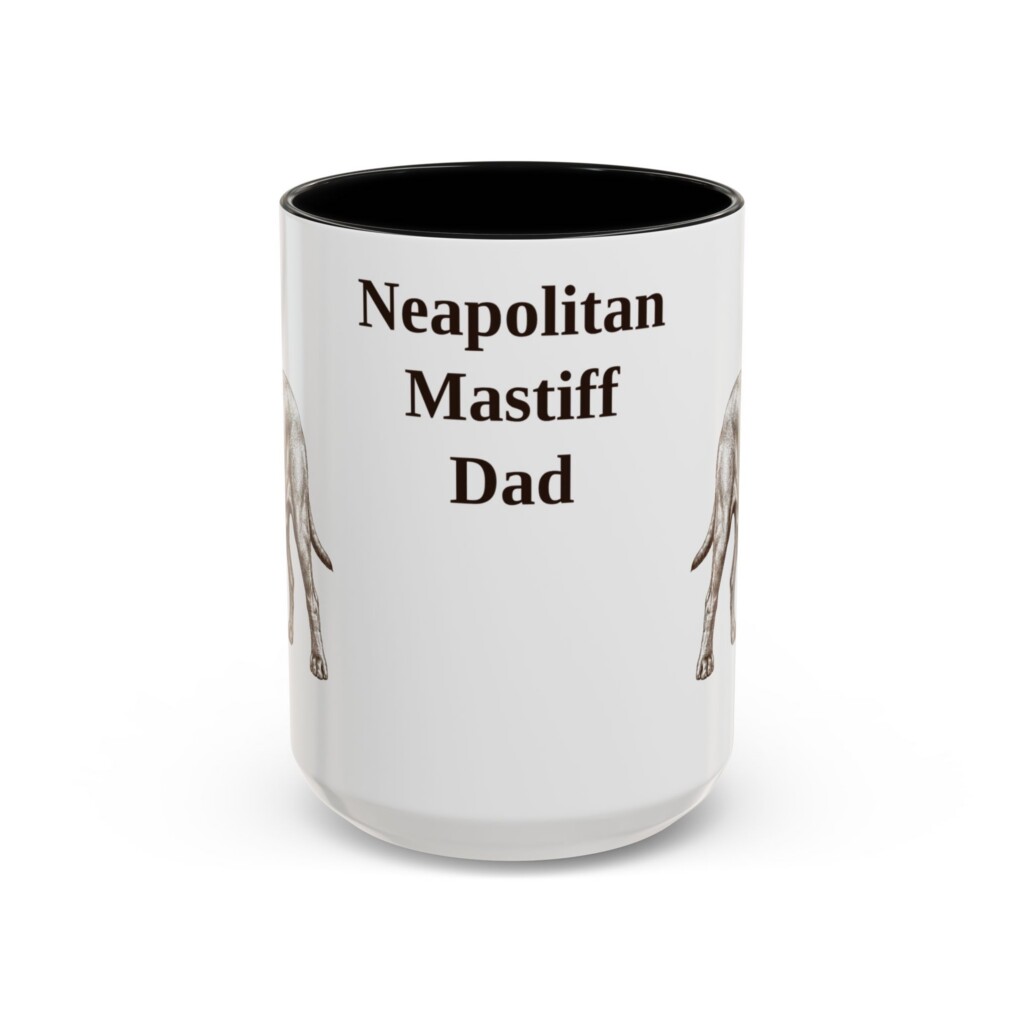 1660065837630884936_2048.jpeg 15oz Neapolitan Mastiff Dog Dad Mug, Vintage Sketch Coffee Mug, Dog Dad Gift