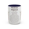 15oz Rhodesian Ridgeback Mug, Orange, front view