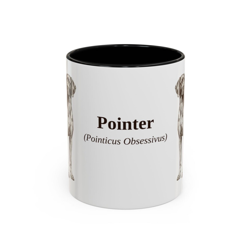 11oz Pointer Latin Mug, Vintage Dog Coffee Mug, Dog Lover Gift