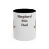 11oz Shepherd Mix Dog Dad Mug, Vintage Sketch Coffee Mug, Dog Dad Gift