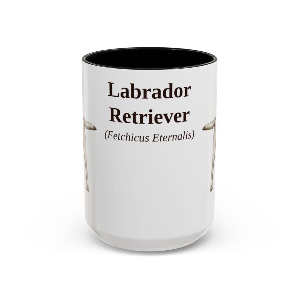 15oz Labrador Retriever Latin Mug, Vintage Dog Coffee Mug, Dog Lover Gift
