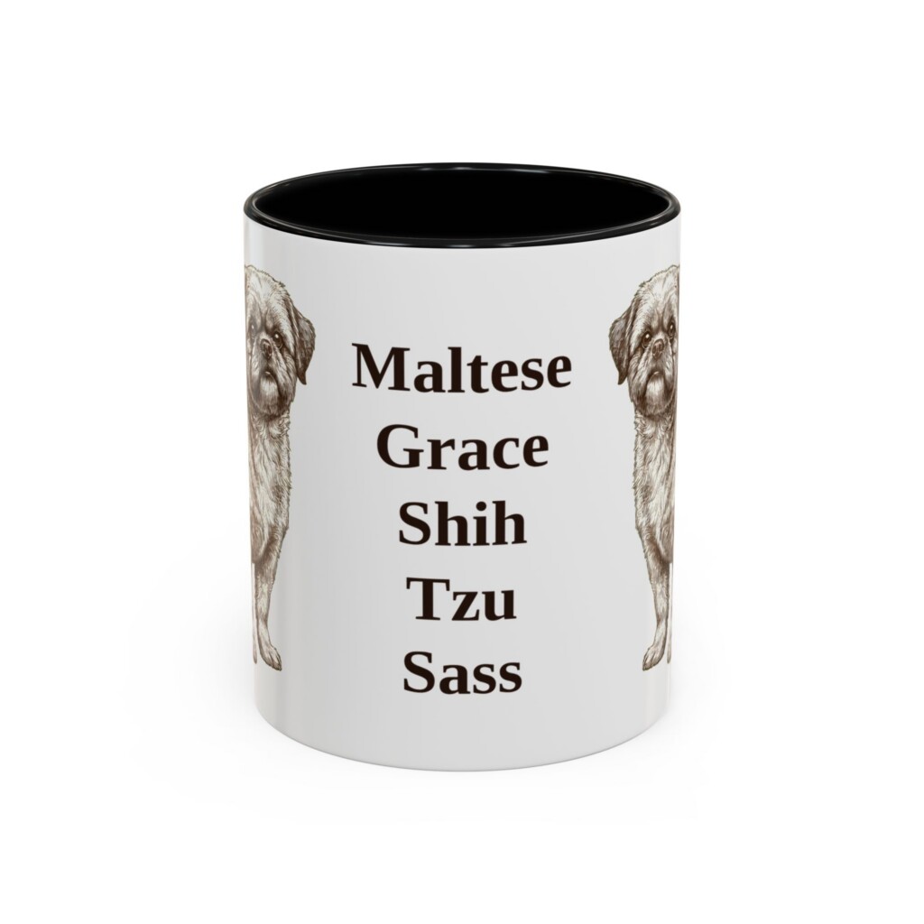 11oz Funny Mal-Shi Mug, Vintage Dog Coffee Mug, Dog Lover Gift