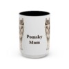 15oz Pomsky Dog Mom Mug, Vintage Sketch Coffee Mug, Dog Mom Gift