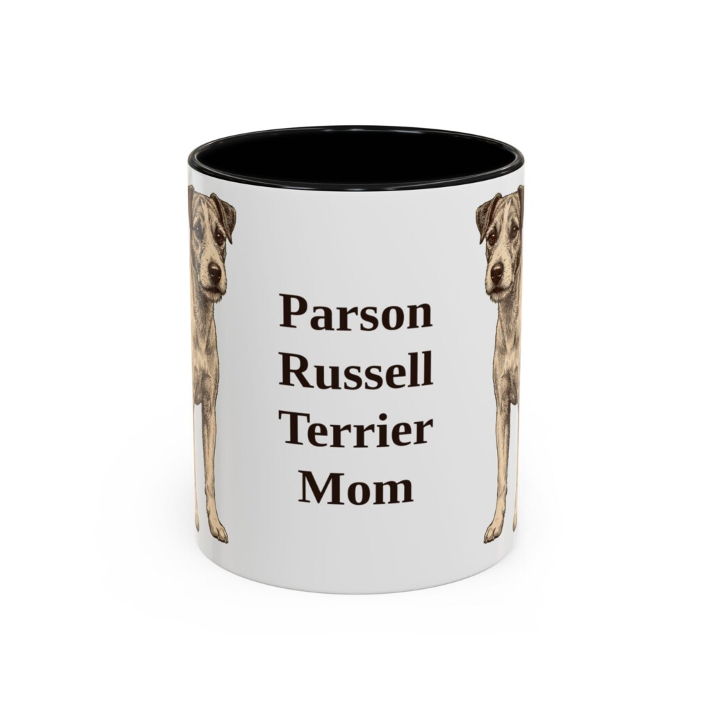11oz Parson Russell Terrier Dog Mom Mug, Vintage Sketch Coffee Mug, Dog Mom Gift