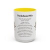15oz Dachshund Mix Mug, Red, front view