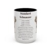 15oz Standard Schnauzer Mug, Illustrated Dog Breed Facts Coffee Mug, Vintage Dog Keepsake Gift