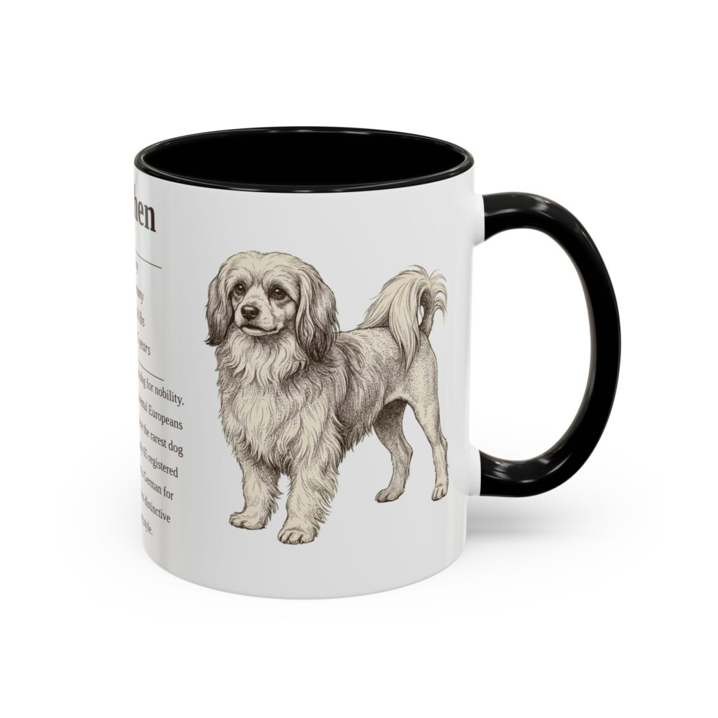 11oz Lowchen Mug, Black, right side view