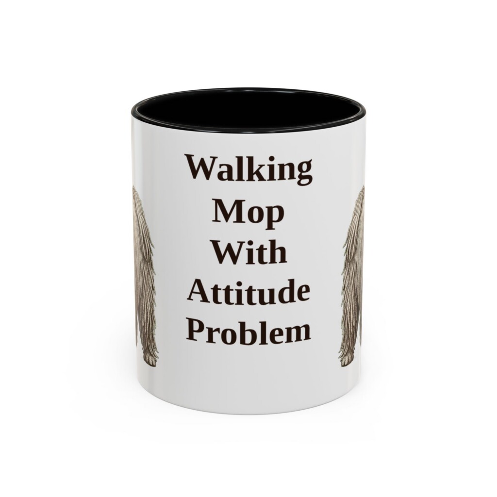 11oz Funny Puli Mug, Vintage Dog Coffee Mug, Dog Lover Gift
