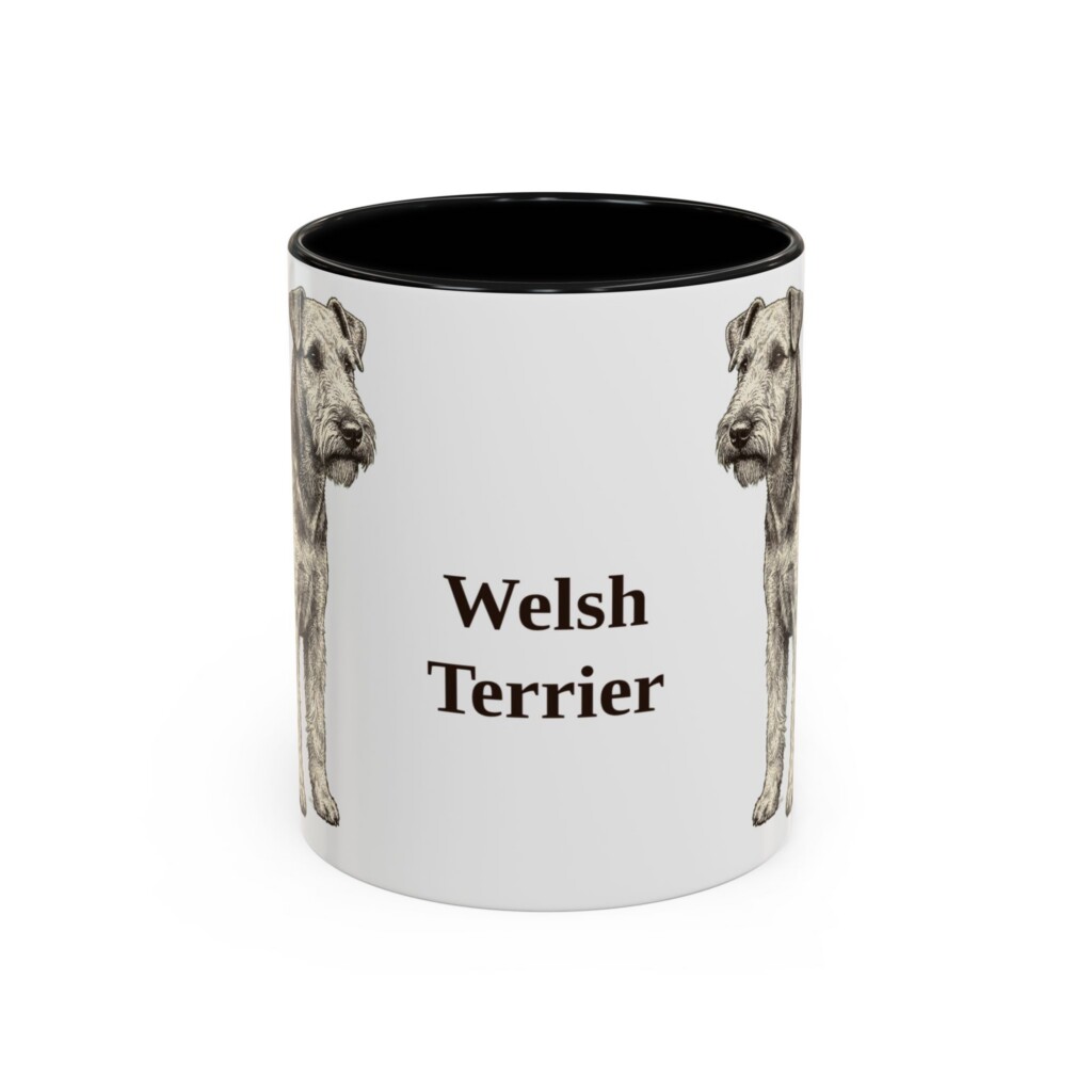 11oz Welsh Terrier Mug, Vintage Dog Portrait Coffee Mug, Dog Lover Gift