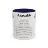 11oz Azawakh Mug, Yellow, front view