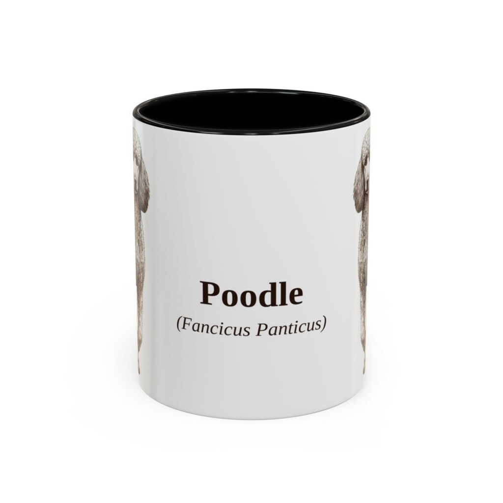 11oz Poodle Latin Mug, Vintage Dog Coffee Mug, Dog Lover Gift