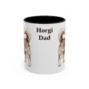 11oz Horgi Dog Dad Mug, Vintage Sketch Coffee Mug, Dog Dad Gift