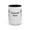 15oz Schnoodle Dog Mom Mug, Vintage Sketch Coffee Mug, Dog Mom Gift