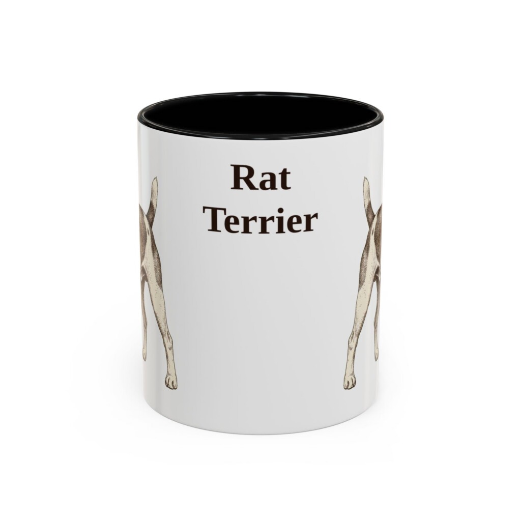11oz Rat Terrier Mug, Vintage Dog Portrait Coffee Mug, Dog Lover Gift