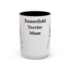 15oz Tenterfield Terrier Dog Mom Mug, Vintage Sketch Coffee Mug, Dog Mom Gift