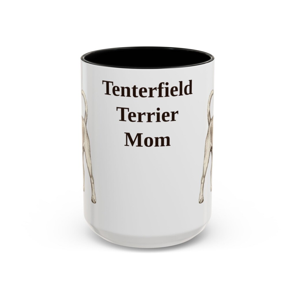 15oz Tenterfield Terrier Dog Mom Mug, Vintage Sketch Coffee Mug, Dog Mom Gift