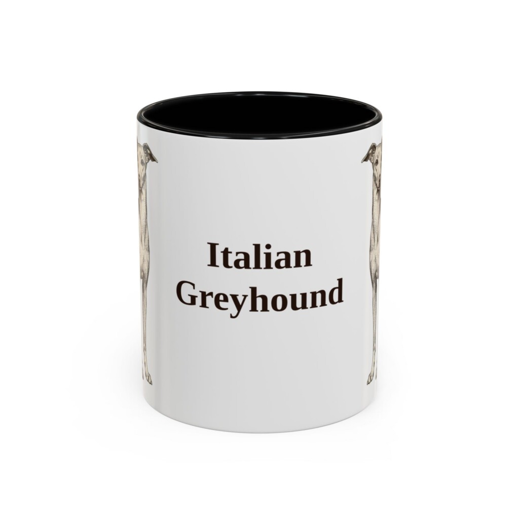 11oz Italian Greyhound Mug, Vintage Dog Portrait Coffee Mug, Dog Lover Gift