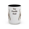 15oz Toy Poodle Dog Dad Mug, Vintage Sketch Coffee Mug, Dog Dad Gift