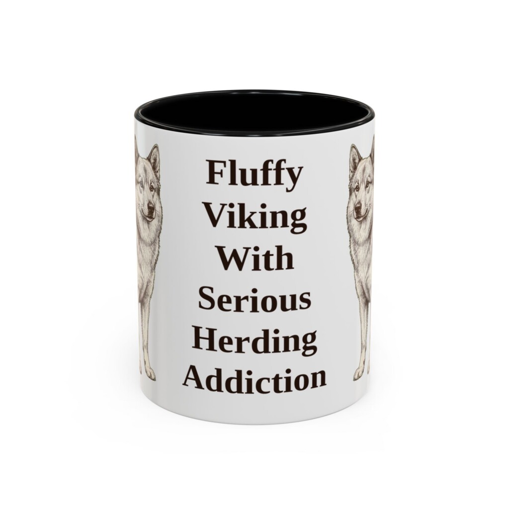11oz Funny Icelandic Sheepdog Mug, Vintage Dog Coffee Mug, Dog Lover Gift