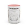 15oz Plott Hound Mug, Yellow, front view